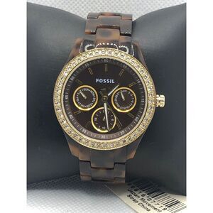 Fossil ES2795 Women's Plastic Analog Black Dial Quartz Genuine Wrist Watch LP320